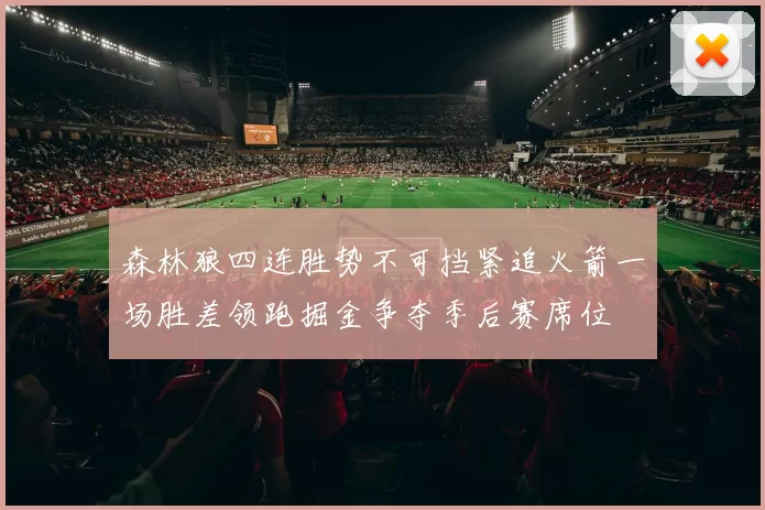 森林狼四连胜势不可挡紧追火箭一场胜差领跑掘金争夺季后赛席位