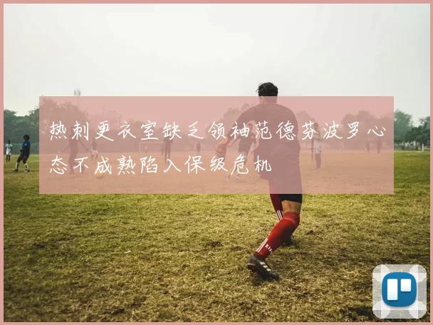 热刺更衣室缺乏领袖范德芬波罗心态不成熟陷入保级危机